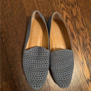 Franco Sarto FARYN Light Blue Perforated Lather Loafers Size 8